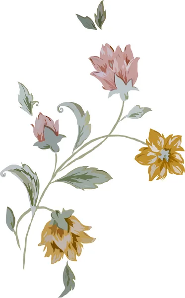 Four flower illustration — Stock Vector