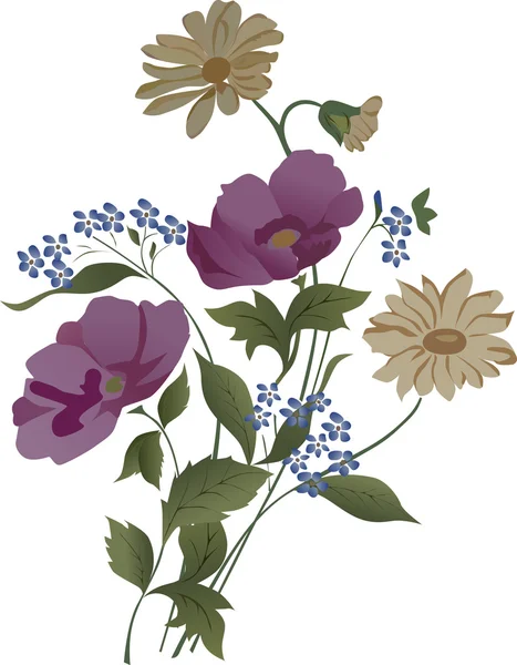 Bouquet di fiori selvatici — Vettoriale Stock