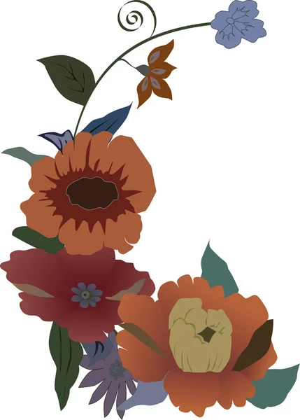 Fleurs de couleur orange — Image vectorielle