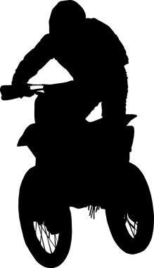 Motorcyclist silhouette clipart