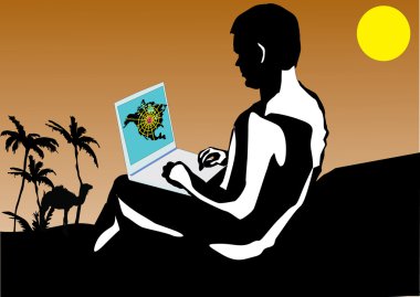 Desert and notebook clipart