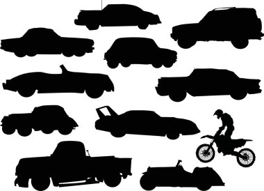 Cars silhouettes clipart