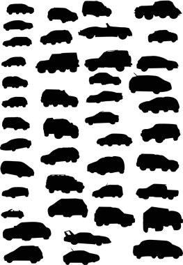 Cars isolated on white clipart