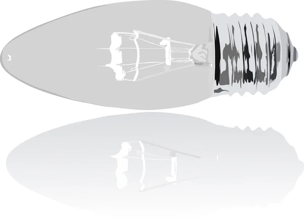 Lampa a její reflexe ilustrace — Stockový vektor