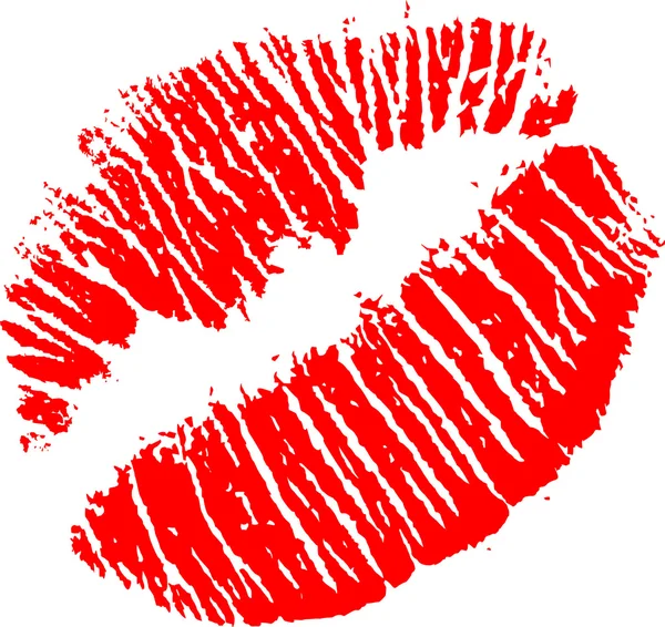 Illustration avec rouge à lèvres rouge — Image vectorielle