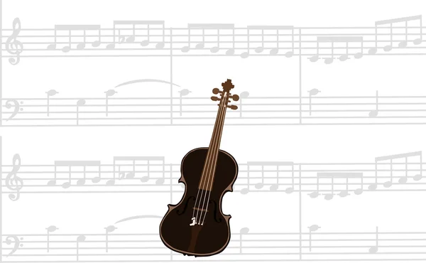 Ilustración con violín — Vector de stock