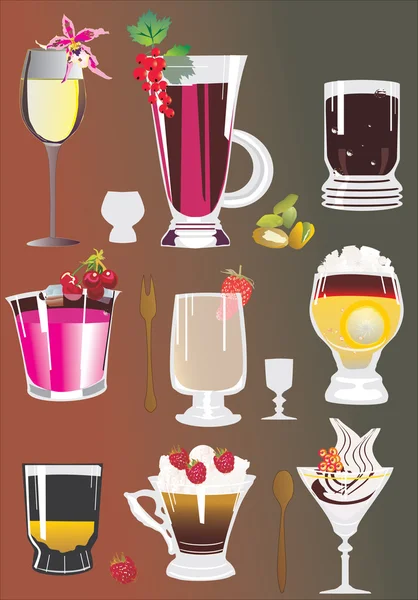 Cocktails collection — Wektor stockowy