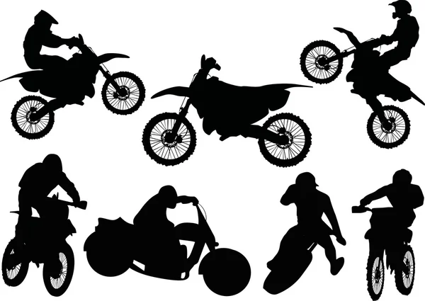 Racer silhouettes collection — Stock Vector