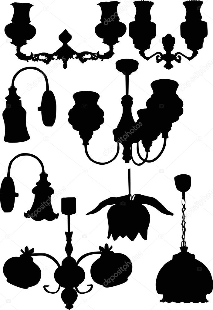 Chandelier silhouettes