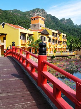 Oriental village. Langkawi island, Malay clipart