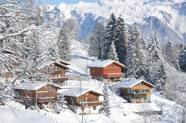 Švýcarské domky — Stock fotografie