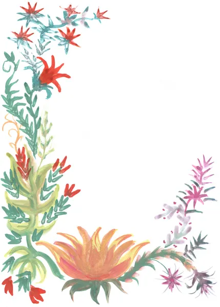 Watercolors flowers sketch