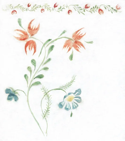 stock image Flowers pattern sketch