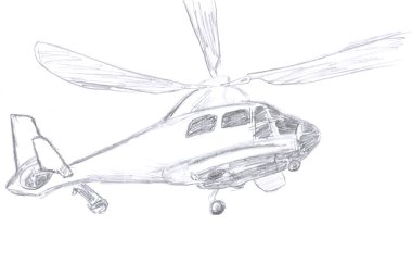 Helicopter sketch clipart