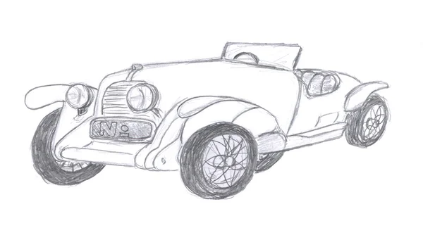 stock image Retro car sketch