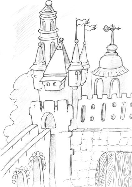 Dibujo castillo — Foto de Stock