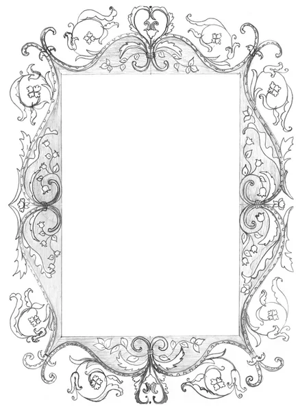 stock image Picture frame isolated, sketch