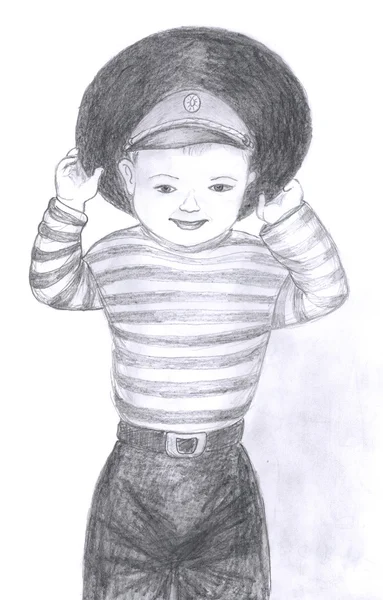 Child portrait, sketch — Stock Photo, Image
