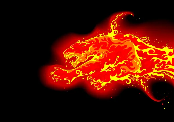 Вогонь звір — стоковий вектор