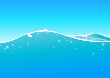 Blue water wave clipart