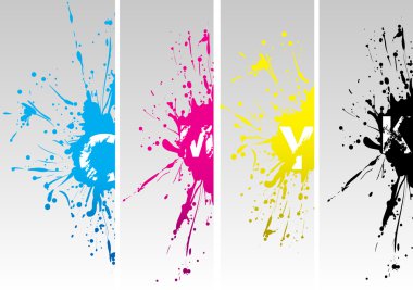 Cmyk splates clipart