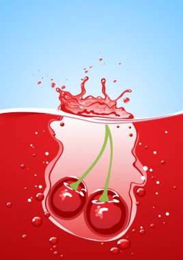 Cherry juice clipart