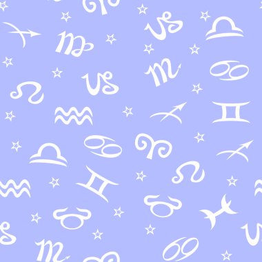 Vector seamless zodiac background clipart