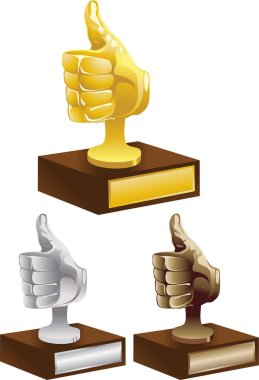 Gold silver bronze award clipart