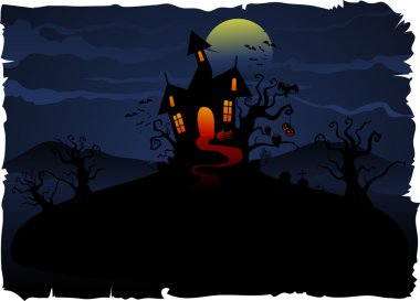 Halloween house clipart