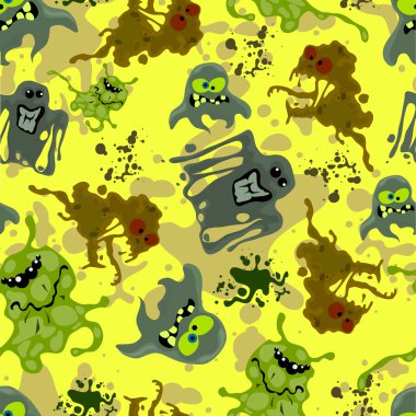 Microbes seamless clipart