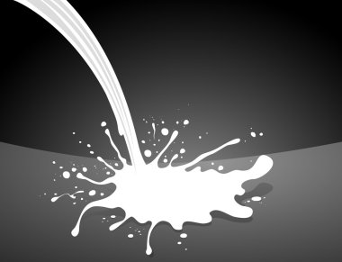 Milk splash clipart