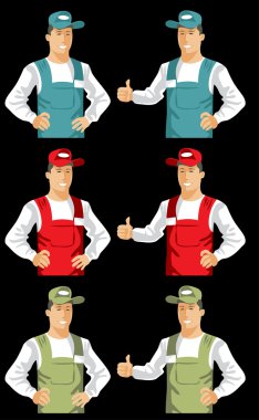 Service man clipart