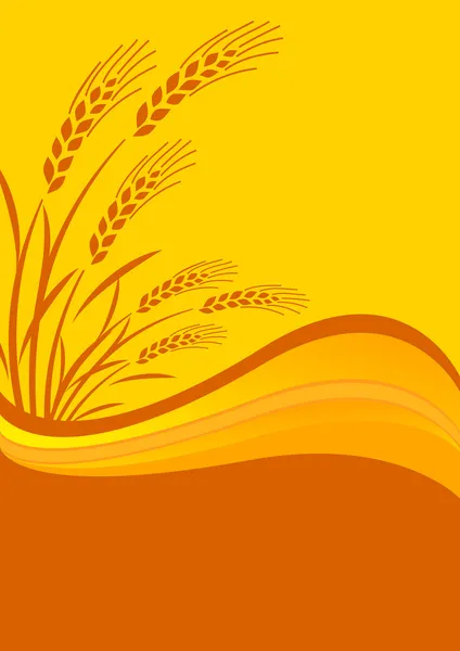 Hintergrund mit Getreideernte — Stockvektor
