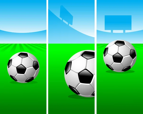 Fotboll vertikala banderoller — Stock vektor