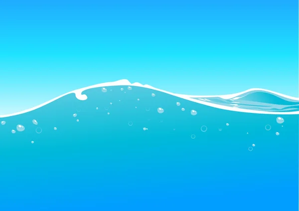 Blått vatten våg — Stock vektor