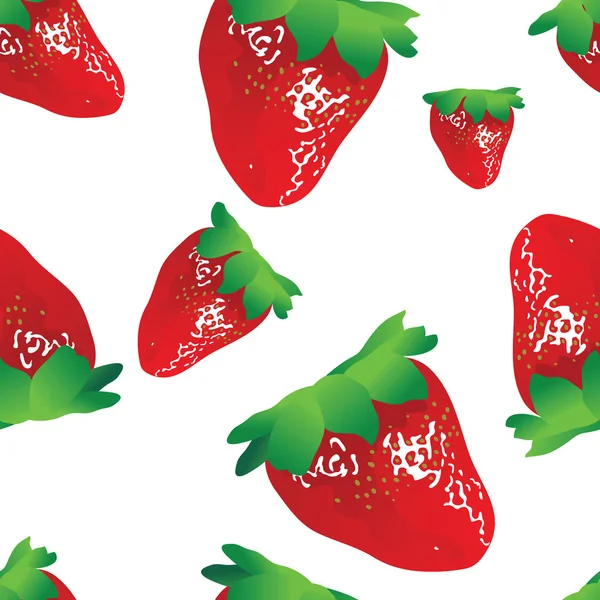 Strawberry seamless — Stock Vector