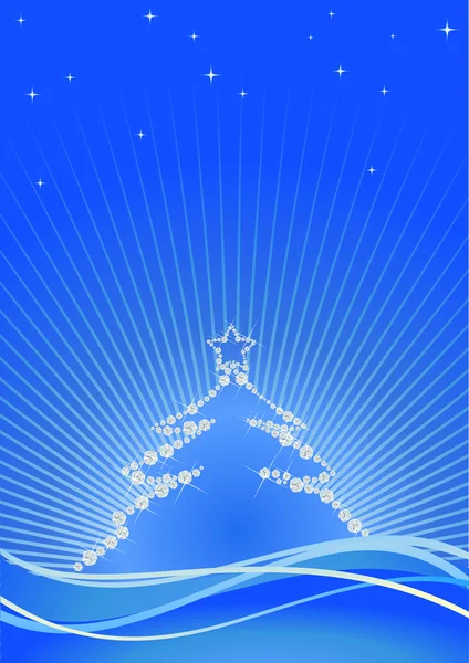蓝色圣诞背景 — 图库矢量图片