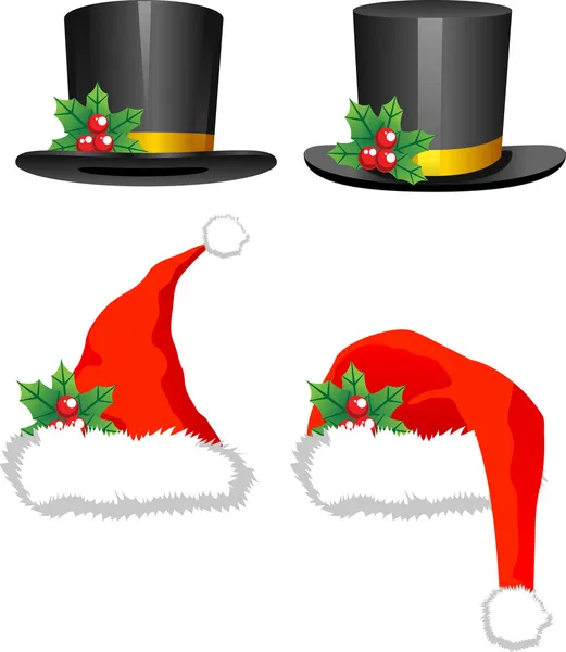 Christmas hats — Stock Vector