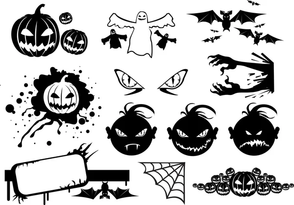 Halloween monster ikonen — Stock vektor