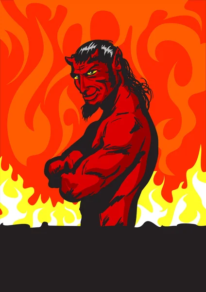 Diable rouge — Image vectorielle