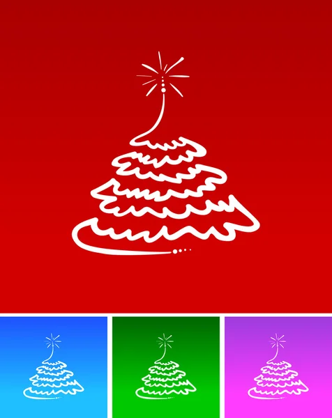 Árvore de Natal simples — Vetor de Stock