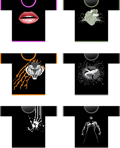 Six chemises — Image vectorielle