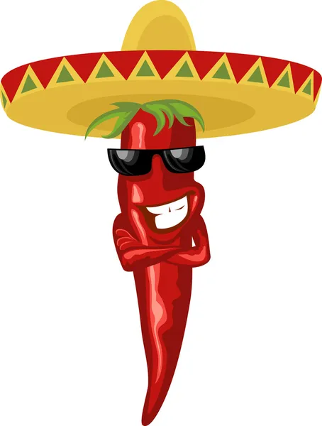 Chili quente mexicano —  Vetores de Stock