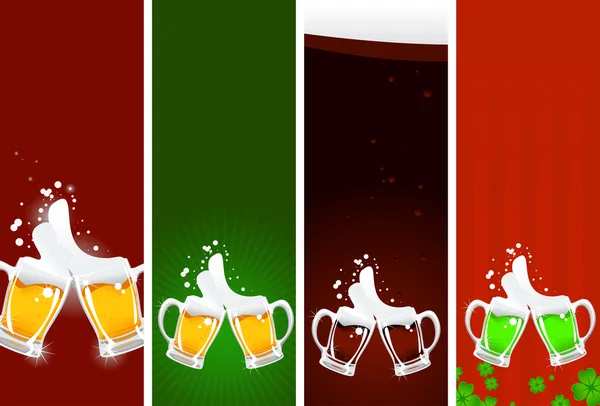 Banderas de cerveza — Archivo Imágenes Vectoriales