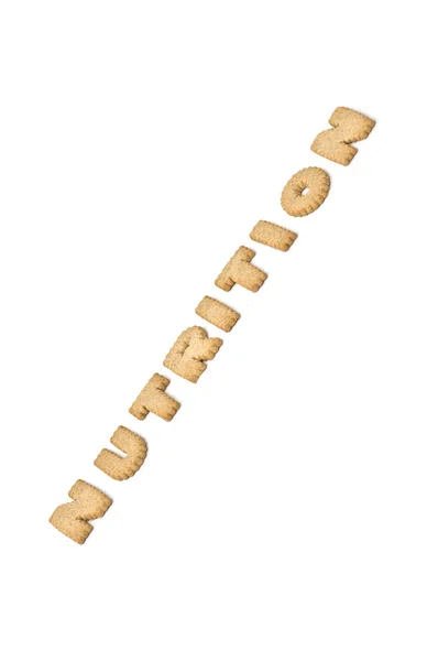 "Nutrição "texto de cookies — Fotografia de Stock