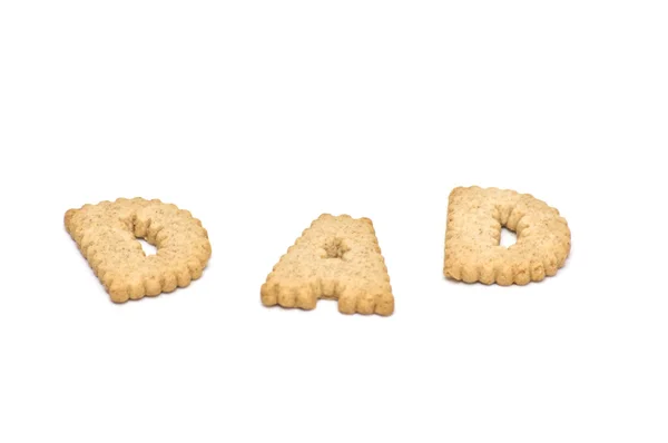 "Papa' tekst van cookies — Stockfoto