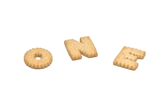 "One" text from cookies — Stock Photo, Image