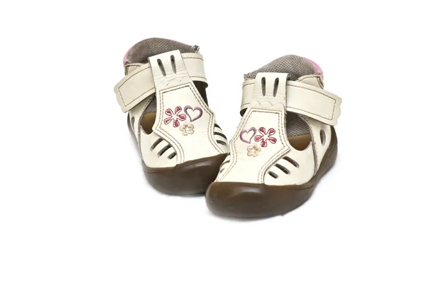 Baby eerste sandalen — Stockfoto