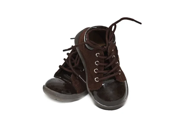 Brown baby boots — Stock Photo, Image