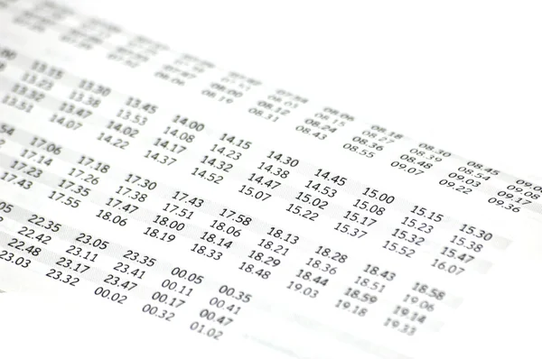 stock image Timetable